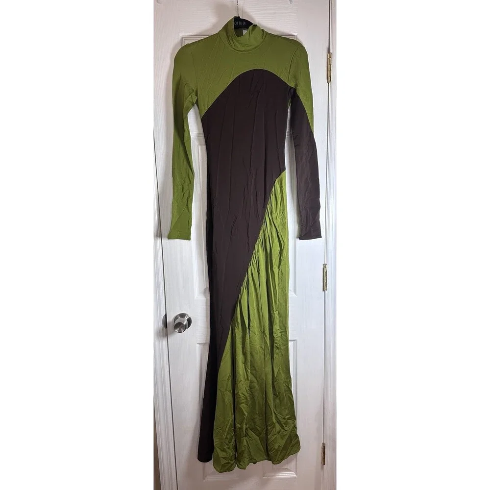 NWT Helsa Abstraction Color Jersey Dress $498 Size XS - Picture 7 of 11
